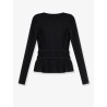 Stretch fabric blazer with metal details