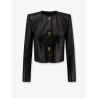 Leather jacket with Monogram metal details