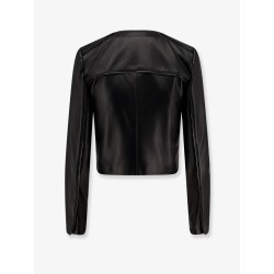 Leather jacket with Monogram metal details