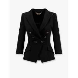 Fitted blazer with logoed buttons