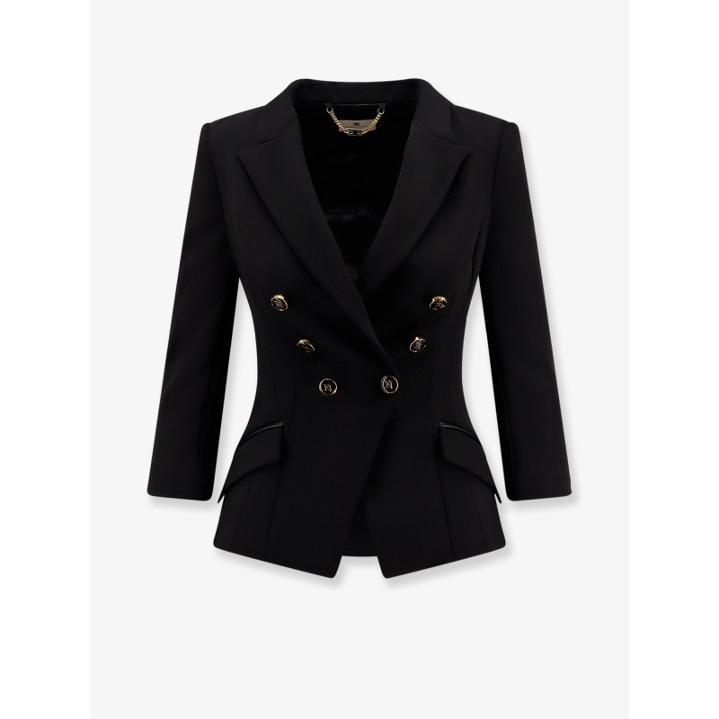 Fitted blazer with logoed buttons