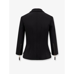 Fitted blazer with logoed buttons