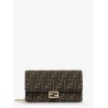 Baguette Wallet on Chain FF jacquard fabric shoulder bag