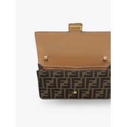Baguette Wallet on Chain FF jacquard fabric shoulder bag