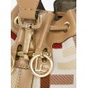 Mon Tresor FF jacquard fabric and leather bucket bag