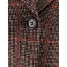 Tartan wool blazer with shoulder pads