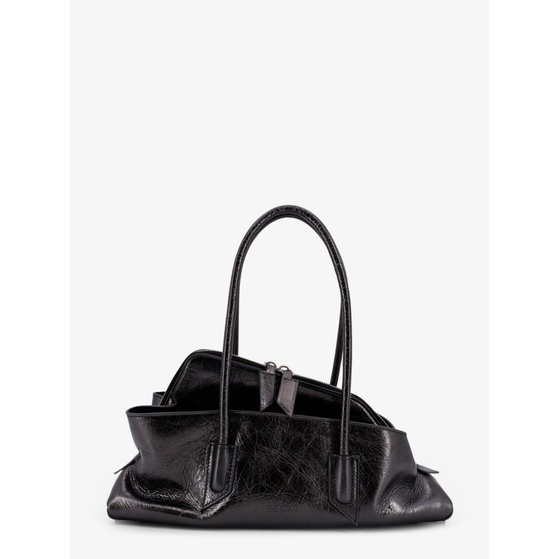 La Passeggiata Small laminated leather shoulder bag