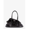 La Passeggiata Small laminated leather shoulder bag