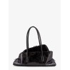 La Passeggiata Small laminated leather shoulder bag