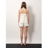 Perforated linen top
