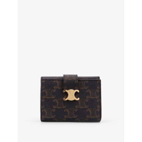 Trifold Triomphe coated canvas wallet