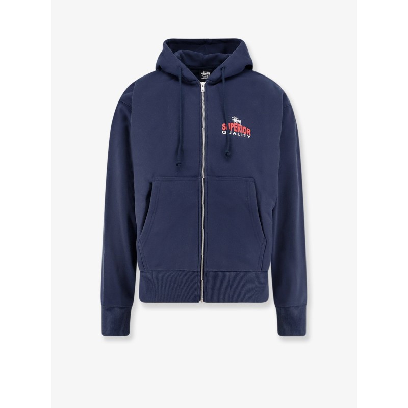 Cotton blend hooded sweatshirt