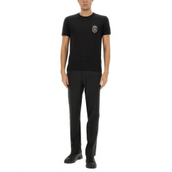 COTTON T-SHIRT WITH HERALDIC PATCH