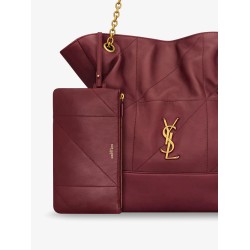 Jamie leather shoulder bag with Carré Rive Gauche stitching