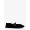 EveTriomphe velvet Mary Jane ballerinas