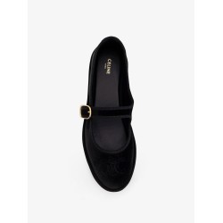 EveTriomphe velvet Mary Jane ballerinas