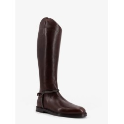 Leather boots with Monili detail