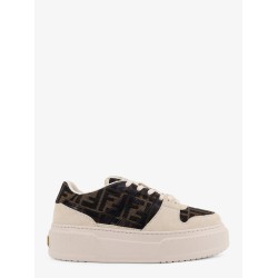 Fendi Match canvas and suede platform sneakers