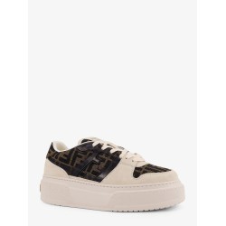 Fendi Match canvas and suede platform sneakers