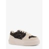 Fendi Match canvas and suede platform sneakers