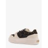 Fendi Match canvas and suede platform sneakers