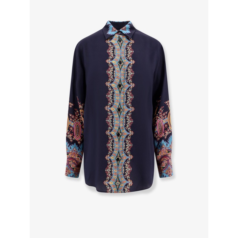 Silk shirt with floral print