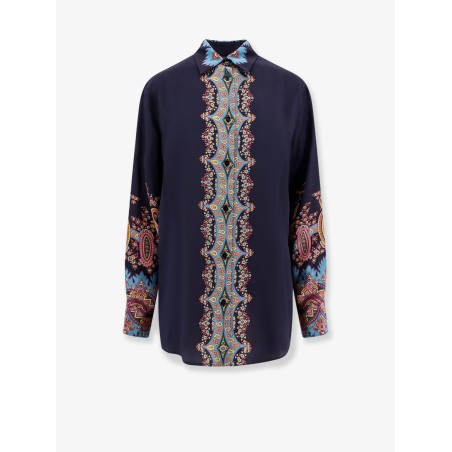 Silk shirt with floral print