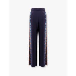 Silk trousers with floral print
