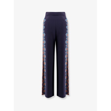 Silk trousers with floral print