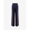 Silk trousers with floral print