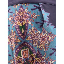 Silk trousers with floral print