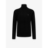 Wool and cashmere sweater with frontal logo