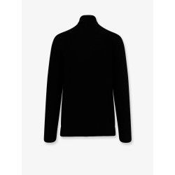 Wool and cashmere sweater with frontal logo