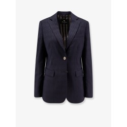Single-breasted wool blazer with iconic pattern