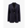 Single-breasted wool blazer with iconic pattern
