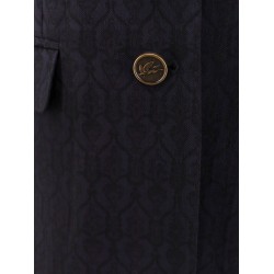 Single-breasted wool blazer with iconic pattern
