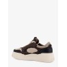 Fendi Force leather sneakers with FF Jacquard fabric inserts
