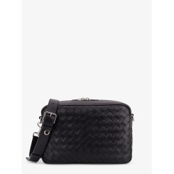 Leather shoulder bag with Intrecciato motif