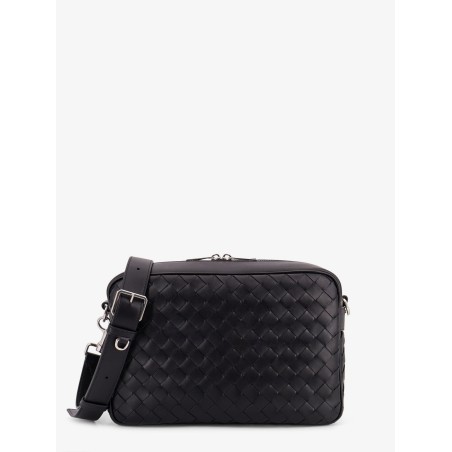 Leather shoulder bag with Intrecciato motif