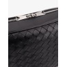 Leather shoulder bag with Intrecciato motif