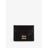 Matelassé leather card holder