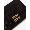 Matelassé leather card holder