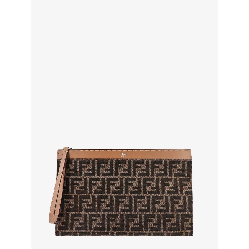 FF jacquard fabric clutch