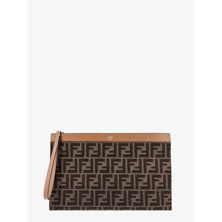 FF jacquard fabric clutch