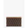 FF jacquard fabric clutch