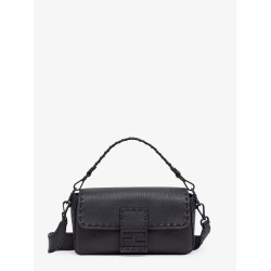 Baguette leather shoulder bag with Selleria stitchings