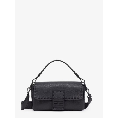 Baguette leather shoulder bag with Selleria stitchings