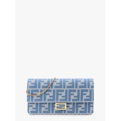 Wallet on chain baguette with shoulder strap with all-over ff motif