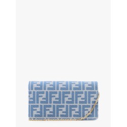 Wallet on chain baguette with shoulder strap with all-over ff motif