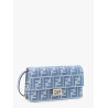 Wallet on chain baguette with shoulder strap with all-over ff motif